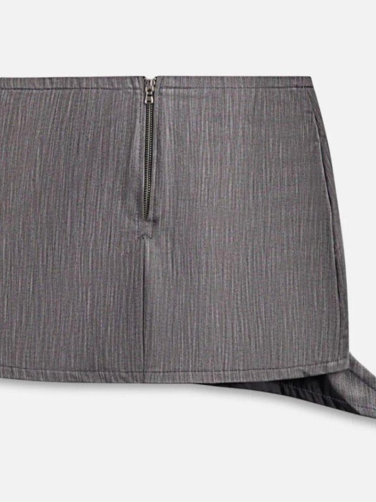 Sami Miro Vintage Grey V Line Mini Skirt New Size M — image 2 of 4